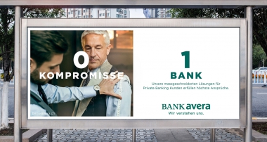 kampagne | bank avera / kunde | ammarkt / manipulator | retusche . composing . prepress